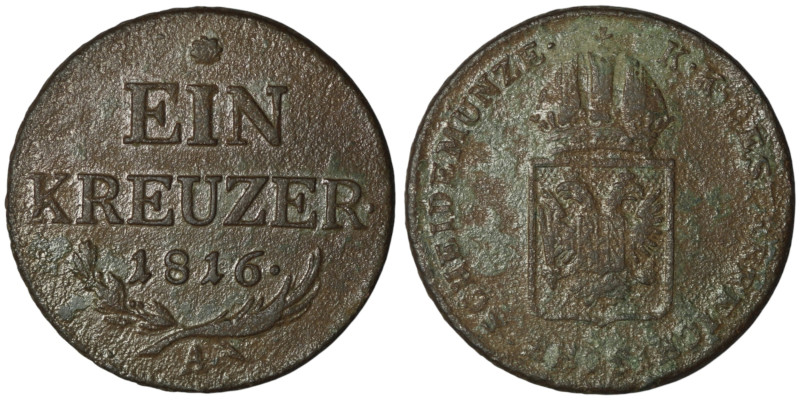 Austria
1 Kreuzer 1816 (26mm, 8,03g)