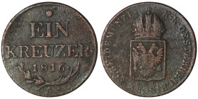 Austria
1 Kreuzer 1816 (26mm, 7,73g)