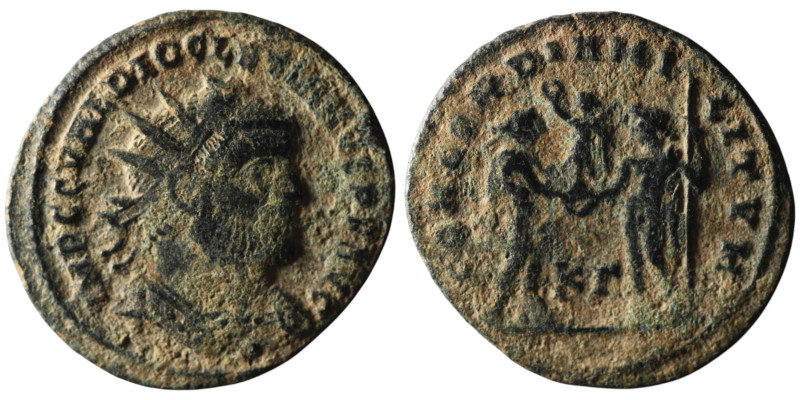 Diocletian (AD 284-305). Kyzikos
Antoninianus (22mm, 2,77g)

Natural sandpatina