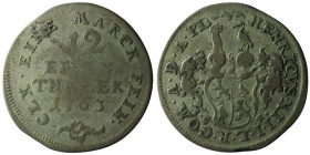 Reuss. Heinrich XIX (1817-1836)
1/12 Thaler 1763 (24mm, 3,23g)