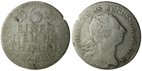 GERMANY. Prussia. Friedrich II (1740-1786)
1/6 Thaler 1773 (25mm, 4,91g)