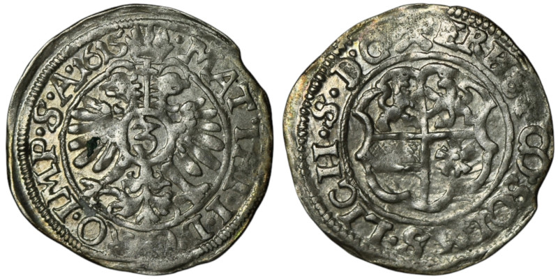 Germany. Philipp (1613-1631)
3 Kreuzer 1615 (21mm, 1,27g)