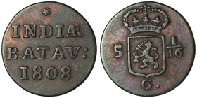 HOLLAND. 
1/16 Gulden 1808 (22mm, 3,09g)