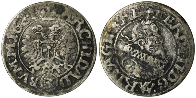GERMANY. Ferdinand III (1637-1653).
3 Kreuzer 1624 (21mm, 1,63g)