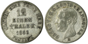 GERMANY. Kingdom of Hannover, Georg V (1851-1866)
1/12 Thaler 1853 (20mm, 2,56g)