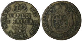 GERMANY. Paderborn. Wilhelm Anton von Asseburg, bishop (1763-1782)
1/12 Thaler 1776 (33mm, 3,25g)