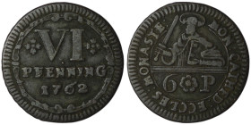 GERMANY. Munster
6 Pfennig 1762 (25mm, 4,35g)