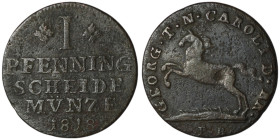 GERMANY. Karl (1815-1830)
 1 Pfennig 1818 (20mm, 2,20g)