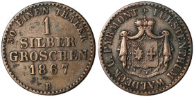 GERMANY. Waldeck. Georg Victor (1852-1893)
1 Silbergroschen 1867 (17mm, 2,15g)