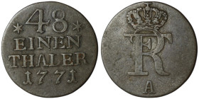 GERMANY. Prussia. Brandenburg. Friedrich II (1740 - 1786)
1/48 Thaler 1771 (18mm, 1,17g)