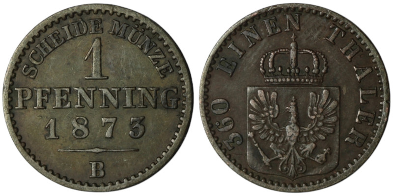 GERMANY. Prussia. Wilhelm I (1861-1888)
1 Pfennige 1873 (17mm, 1,42g)