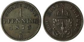 GERMANY. Prussia. Wilhelm I (1861-1888)
1 Pfennige 1873 (17mm, 1,42g)