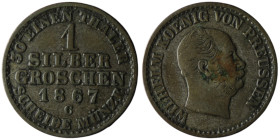 GERMANY. Prussia. Wilhelm I (1861-1888)
1 Silbergroschen 1867 (18mm, 2,11g)