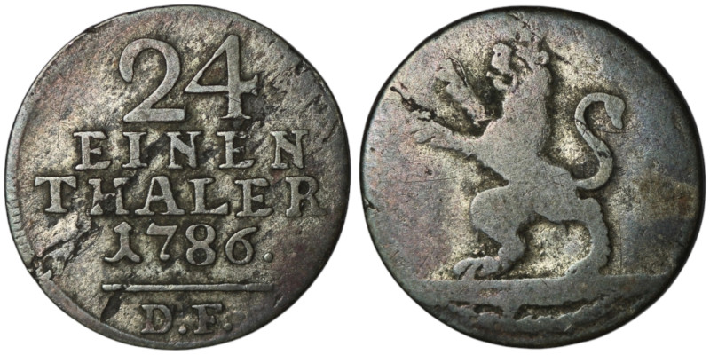 Hesse-Cassel 
1/24 Thaler 1786 (17mm, 1,69g)