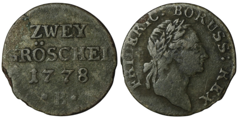 GERMANY. Prussia. Friedrich II (1740-1786)
2 Gröschel 1778 (16mm, 0,97g)