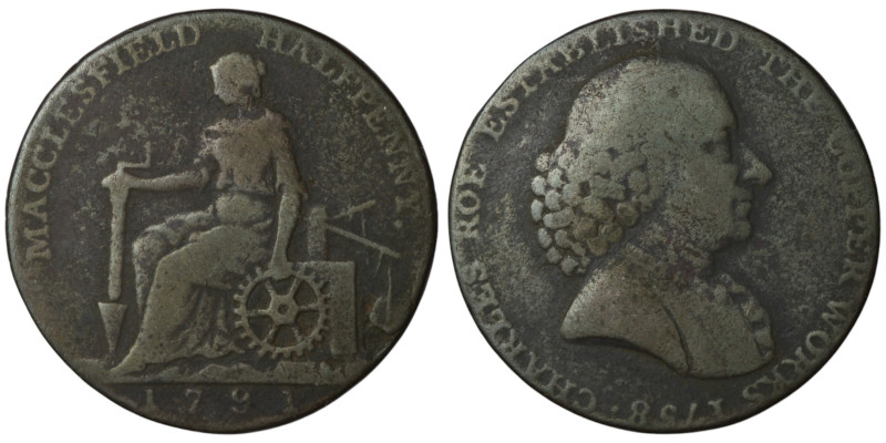 BRITISH. Cheshire. Macclesfield
Half Penny Token 1791 (30mm, 11,41g)