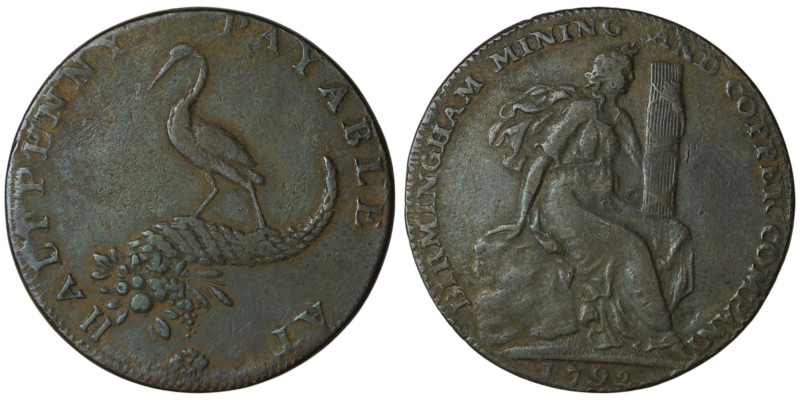 ENGLAND. Birmingham
Half Penny Token 1792 (29mm, 10,68g)