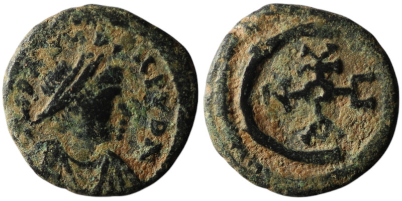 Justinian I (AD 527-565). Theoupolis (Antioch)
AE Pentanummium (14mm, 1,75g)