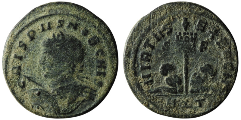 Crispus, as Caesar (AD 316-326). Aquileia
AE Follis (20mm, 2,53g)