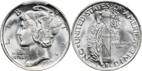 1920-S Mercury Dime. MS-65+ (PCGS). CAC.Bright, brilliant and beautiful surfaces are drenched in softly frosted mint luster. Sharply defined overall, ...