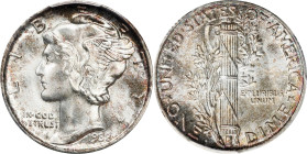 1938 Mercury Dime. MS-68 FB (PCGS).A visual treat, this highly lustrous Ultra Gem features elements of both satiny and frosty qualities to the finish....