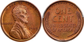 1909 Lincoln Cent. V.D.B. Proof-65 RB (PCGS). CMQ.Offered is a satiny and pristine-looking Proof 1909 V.D.B. cent, a key date in the early Proof Linco...