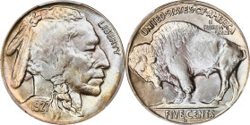 1927-D Buffalo Nickel. MS-66+ (PCGS). CMQ.This is an exceptionally well produced and attractive coin that would do justice to the finest Buffalo nicke...