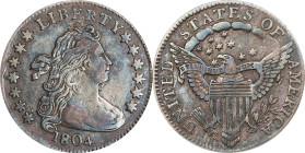 1804 Draped Bust Dime. JR-1. Rarity-5. 13 Stars Reverse. EF-40 (NGC). OH.A notable specimen of a rare issue, this is a handsome Extremely Fine to repr...