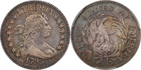 1796 Draped Bust Quarter. B-2. Rarity-3. EF-40 (PCGS). CMQ.A boldly defined and attractive example of this great rarity. Warm pewter gray patina at th...