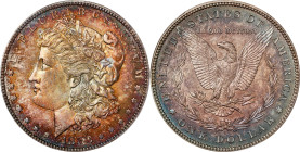 1883 Morgan Silver Dollar. Proof-67 (PCGS). CAC.An original and essentially pristine specimen displaying a rich patina of vivid shades. Reddish-russet...