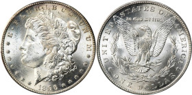 1896-S Morgan Silver Dollar. MS-65 (PCGS).Smooth and satiny, this brilliant piece would accept nothing less than a full Gem rating. The strike is othe...