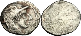 Etruria, Populonia. AR 5-Asses, 3rd century BC. Vecchi EC I, 84.1-11 (O4), HN Italy 163, HGC 130. 1.13 g.  13.5 mm.