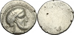 Etruria, Populonia. AR 5-Asses, 3rd century BC. Vecchi EC I, 89 (O1), HN Italy 174, HGC 132. 1.98 g.  14 mm.