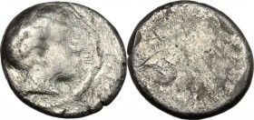 Etruria, Populonia. AR 5-Asses, 3rd century BC. Vecchi EC I, 90(O2), HN Italy 170, HGC 133. 1.91 g.  12 mm.