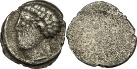 Etruria, Populonia. AR As (Libella), 3rd century BC. Obverse die unpublished in the standard references, for type cf. Vecchi EC I, 107 (unrecorded die...