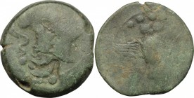 Etruria, Populonia. AE Triens, 3rd century BC. Vecchi EC I, 133.26-7 (O1/R2), HN Italy 184, HGC 175. 21.8 g.  30 mm.