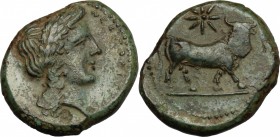 Central and Southern Campania, Neapolis. AE 19 mm. c. 320-300 BC. HN Italy 573. 5.76 g.  19 mm.