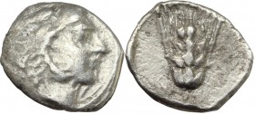 Southern Lucania, Metapontum. AR Obol, c. 430-400 BC. Noe 365.1. HN Italy 1506. 0.43 g.  8.5 mm.
