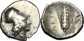 Southern Lucania, Metapontum. AR Diobol, c. 325-275 BC. Johnston F 21, HN Italy-. 1.21 g.  12 mm.