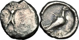 Southern Lucania, Sybaris. AR Triobol, c. 453-448 BC. HN Italy 1744. SNG ANS 860. 0.95 g.