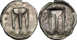 Bruttium, Kroton. AR Stater, c. 530-500 BC. HN Italy 2075. SNG ANS 227. 7.95 g.  30.5 mm.