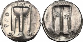 Bruttium, Kroton. AR Stater, c. 530-500 BC. HN Italy 2075. SNG ANS 227. 8.58 g.  28 mm.