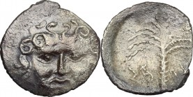Motya. AR Litra, c. 405-400 BC. Jenkins, Punic pl. 24,4, Campana 15 b. 0.63 g.  13 mm.