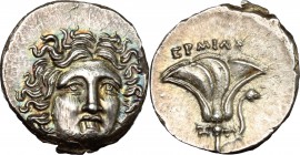 Kings of Macedon.  Perseus (179-168 BC).. AR Drachm, Third Macedonian War issue. Uncertain mint in Thessaly, Hermias, magistrate. Price, Larissa, pl. ...