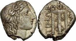 Illyria, Damastion. AR Tetradrachm, c. 380-360 BC. Cf. Grose 5085 var. Cf. May 32 var. 13.25 g.  22.5 mm.