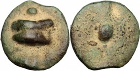 Dioscuri/Mercury series.. AE Cast Uncia, c. 280 BC. Cr. 14/6. Vecchi ICC 31. HN Italy 273. 16.9 g.  25 mm.