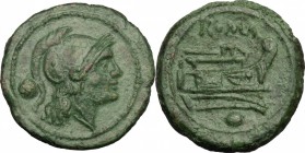 Sextantal series.. AE Uncia, after 211 BC. Cr. 56/7. 5 g.  19 mm.