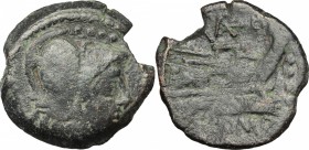 Terentius Varro. AE Triens, c. 169-158. Cr. 185/3. B. 6. 7.7 g.  22 mm.
