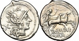 C. Maianius.. AR Denarius, 152 BC. Cr. 203/1a. B.1. 3.45 g.  20 mm.