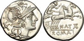 Pinarius Natta.. AR Denarius, 149 BC. Cr. 208/1. B. 1.  3.75 g.  17 mm.